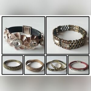 Bracelets Stockable Inverted Crystals Magnetic Closure Bundle # 3